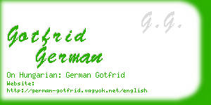 gotfrid german business card